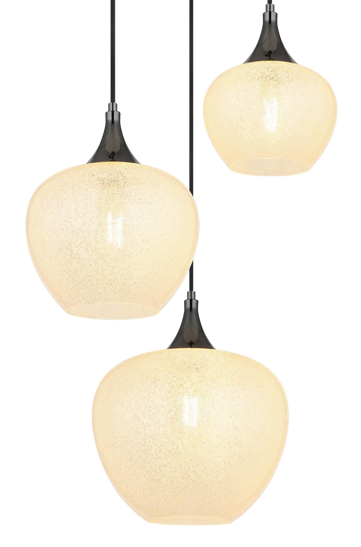 HÄNGELEUCHTE 15548-3HK - Klar/Chromfarben, Konventionell, Glas/Kunststoff (49/120cm) - Globo