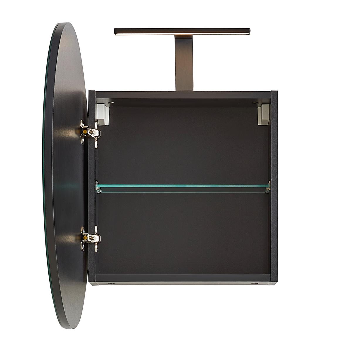 SZAFKA Z LUSTREM VENEZIA -EXKLUSIV- - czarny, Lifestyle, materiał drewnopochodny/szkło (65/65/25cm) - Mömax