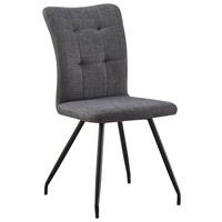 KRZESŁO JÖRG - czarny/ciemnoszary, Design, metal/tkanina (44/89/60cm) - Xora