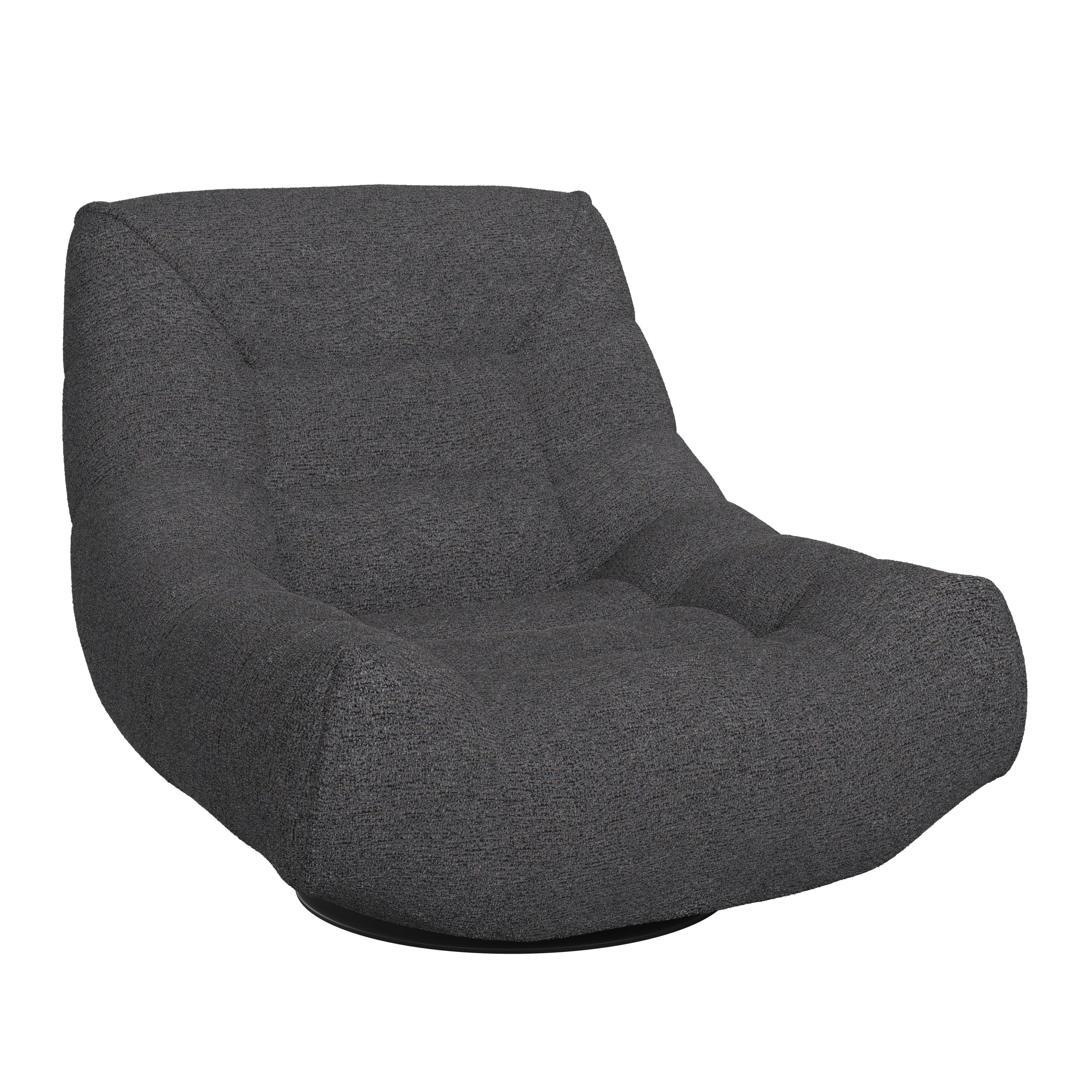 RELAXFÅTÖLJ LORENA - svart, Modern, metall/textil (101/83/95cm) - Bessagi Home