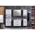 Unterschrank in Weiß/Anthrazit - Chromfarben/Mooreichefarben, MODERN, Glas/Holzwerkstoff (40/65/36,5cm) - premium living