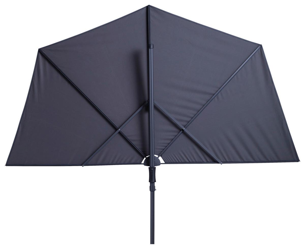 PARASOL PRZECIWSŁONECZNY SUN WAVE - czarny/szary, Basics, metal/tkanina (270/150cm)