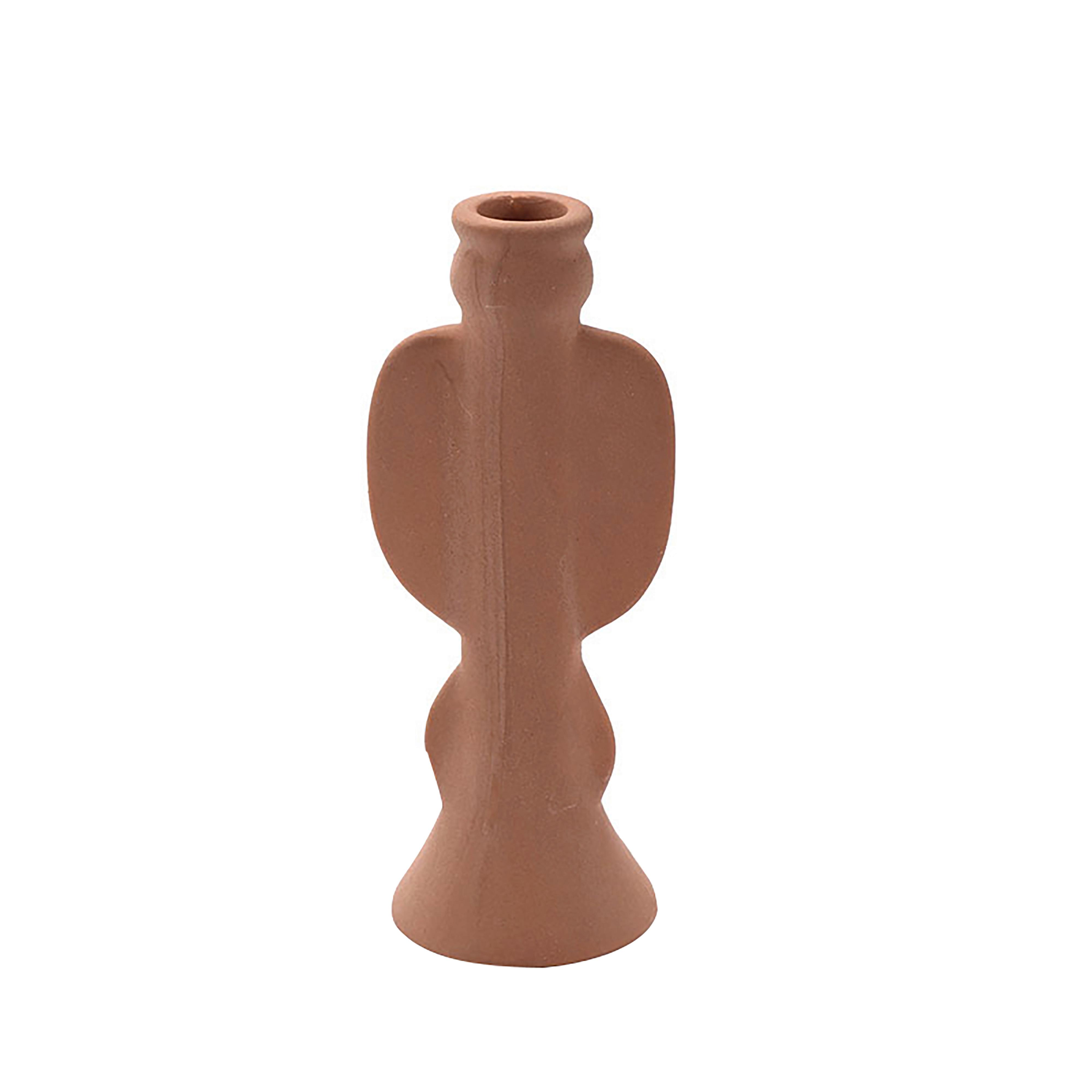 Kerzenhalter Line in Terra cotta - Terracotta, Keramik (8/7,8/20cm) - Modern Living