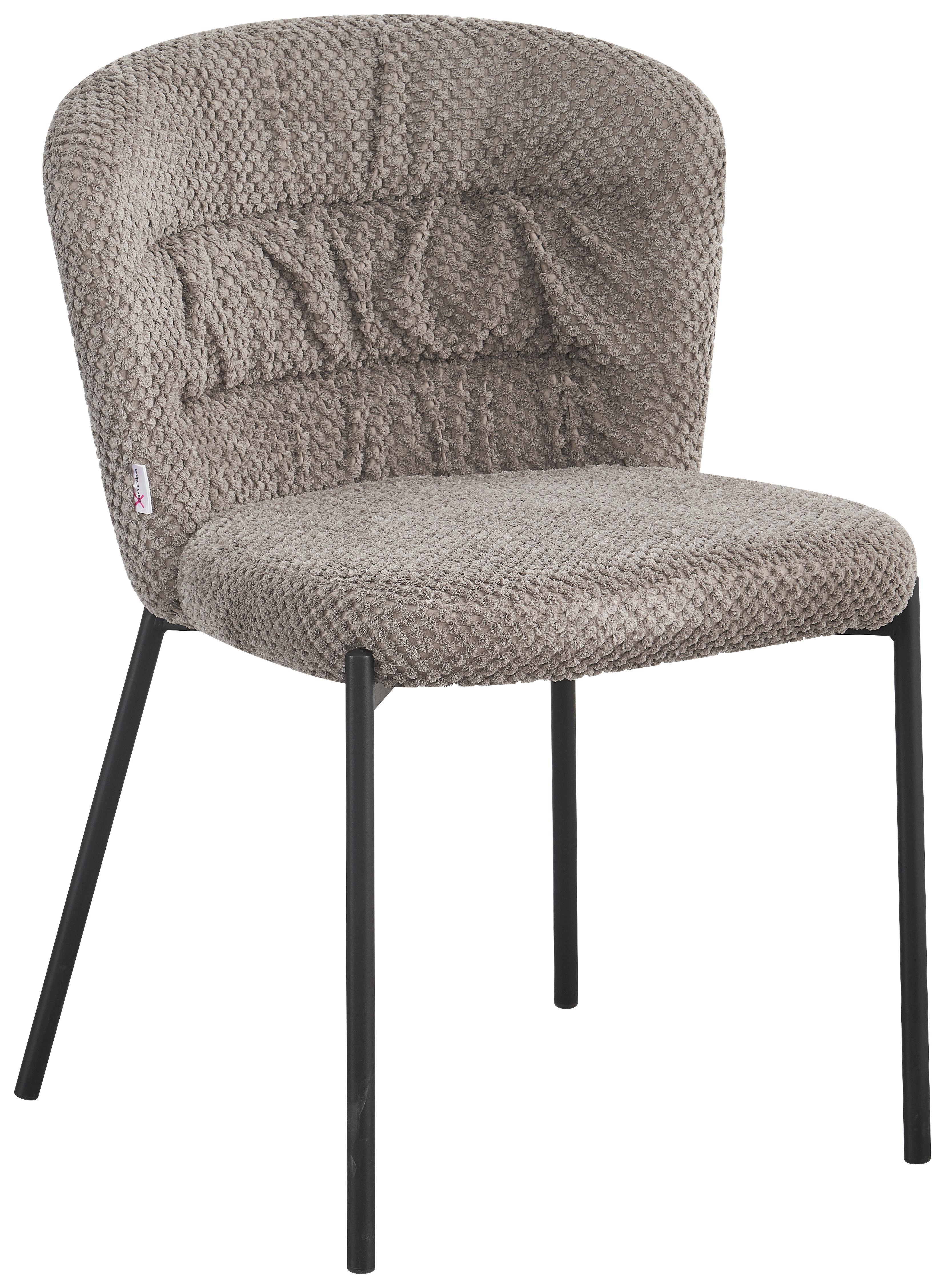 Stuhl Emily Grau - Schwarz/Grau, LIFESTYLE, Holz/Textil (55/79/59cm) - Mömax