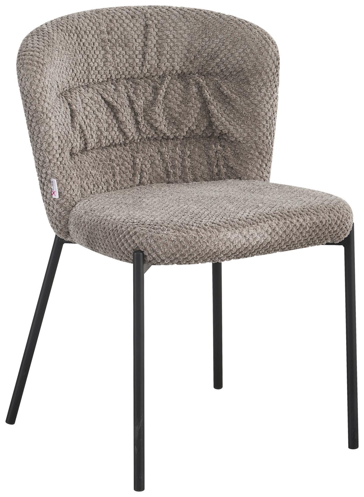 Stuhl Emily Grau - Schwarz/Grau, LIFESTYLE, Holz/Textil (55/79/59cm) - Mömax