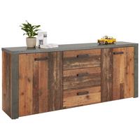 Sideboard Magara in Dunkelbraun - Dunkelgrau/Dunkelbraun, KONVENTIONELL, Holzwerkstoff/Kunststoff (196/83/41cm) - Mömax