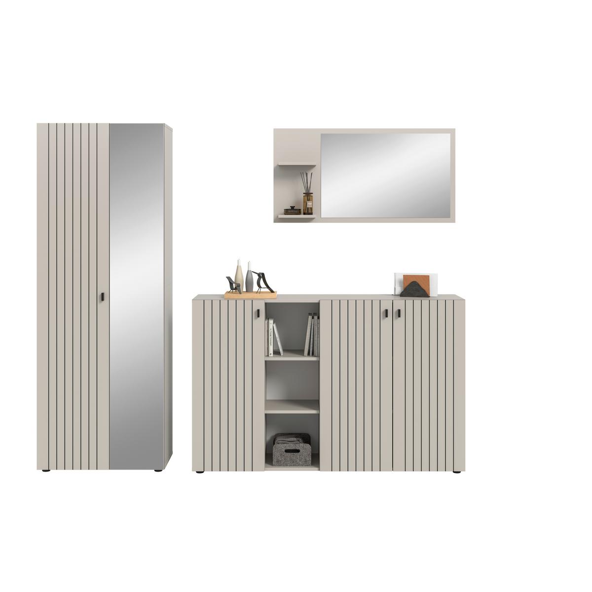 Predsoba Station, Kašmir, 3-Delna - kašmir, Design, leseni material (235/192/37cm) - MID.YOU