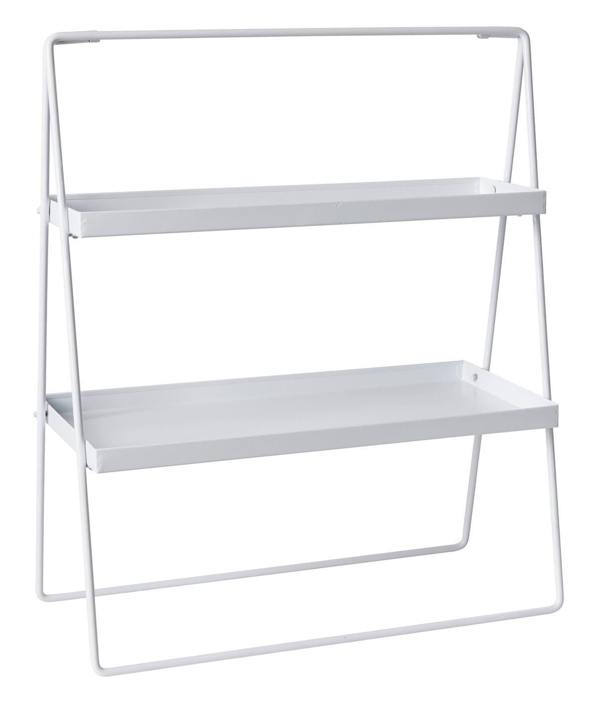 Dekor Polc Minna - fehér, Basics, fém (44/53/21,5cm) - Premium Living