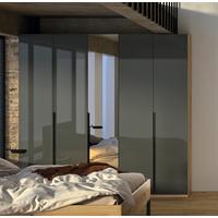 Ormar Sa Klasičnim Vratima Sposami - siva visoki sjaj/antracit, Moderno, metal/pločasti materijal (229,8/222,6/63,3cm) - Premium Living