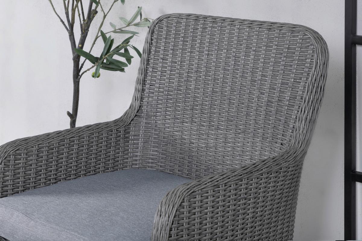 GARTENSTUHL-SET WEMBLEY - Grau, KONVENTIONELL, Kunststoff/Textil (62/94,5/65cm) - Gardenson