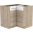 Corp Pe Colț Corina - alb/culoare lemn stejar, Modern, plastic/lemn (90/82,4/90cm) - Based Corp Pe Colț Corina - alb/culoare lemn stejar, Modern, plastic/lemn (90/82,4/90cm) - Based