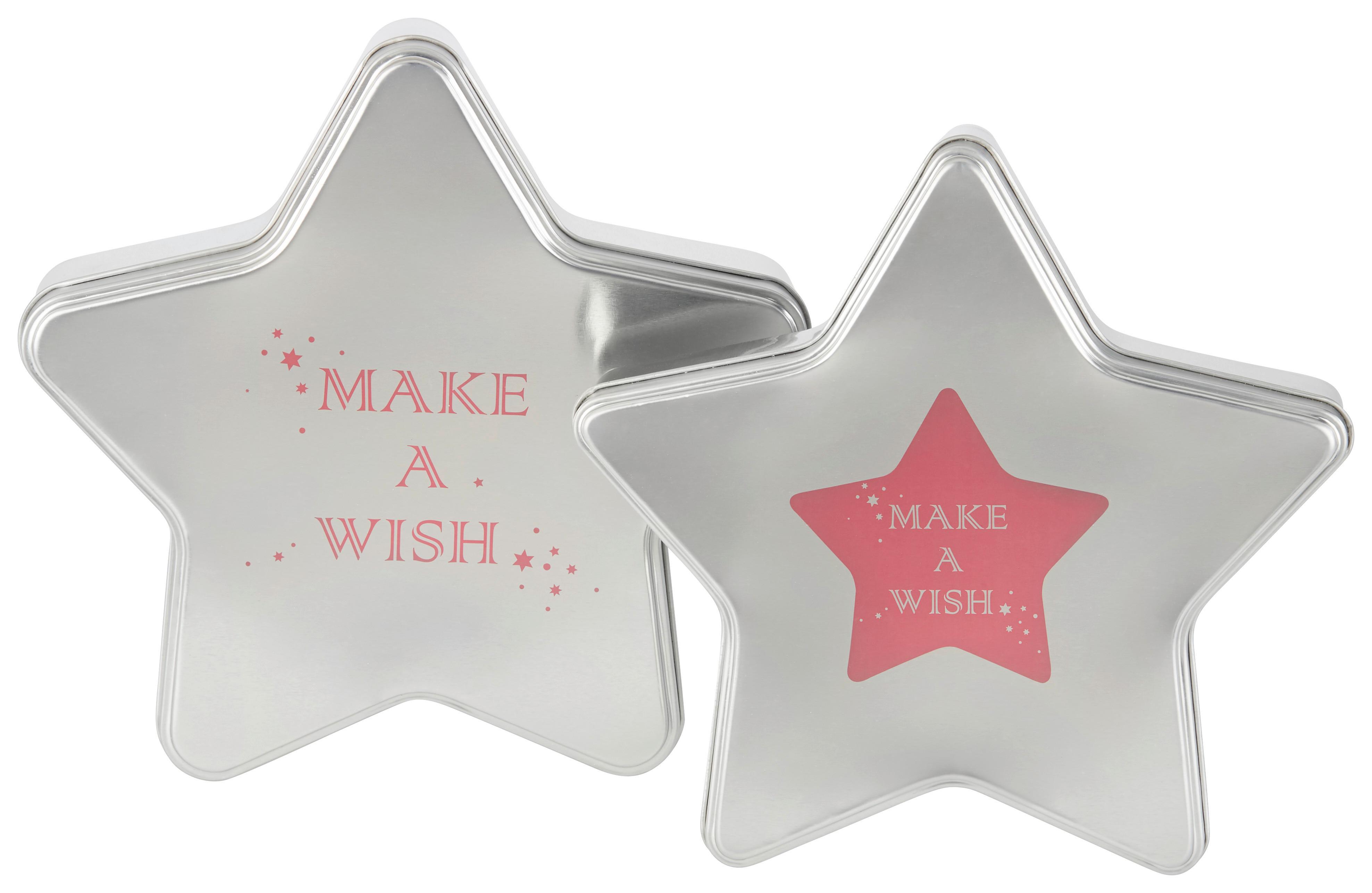 Kekszesdoboz-szett Wish - pink/ezüstszínű, fém - Modern Living