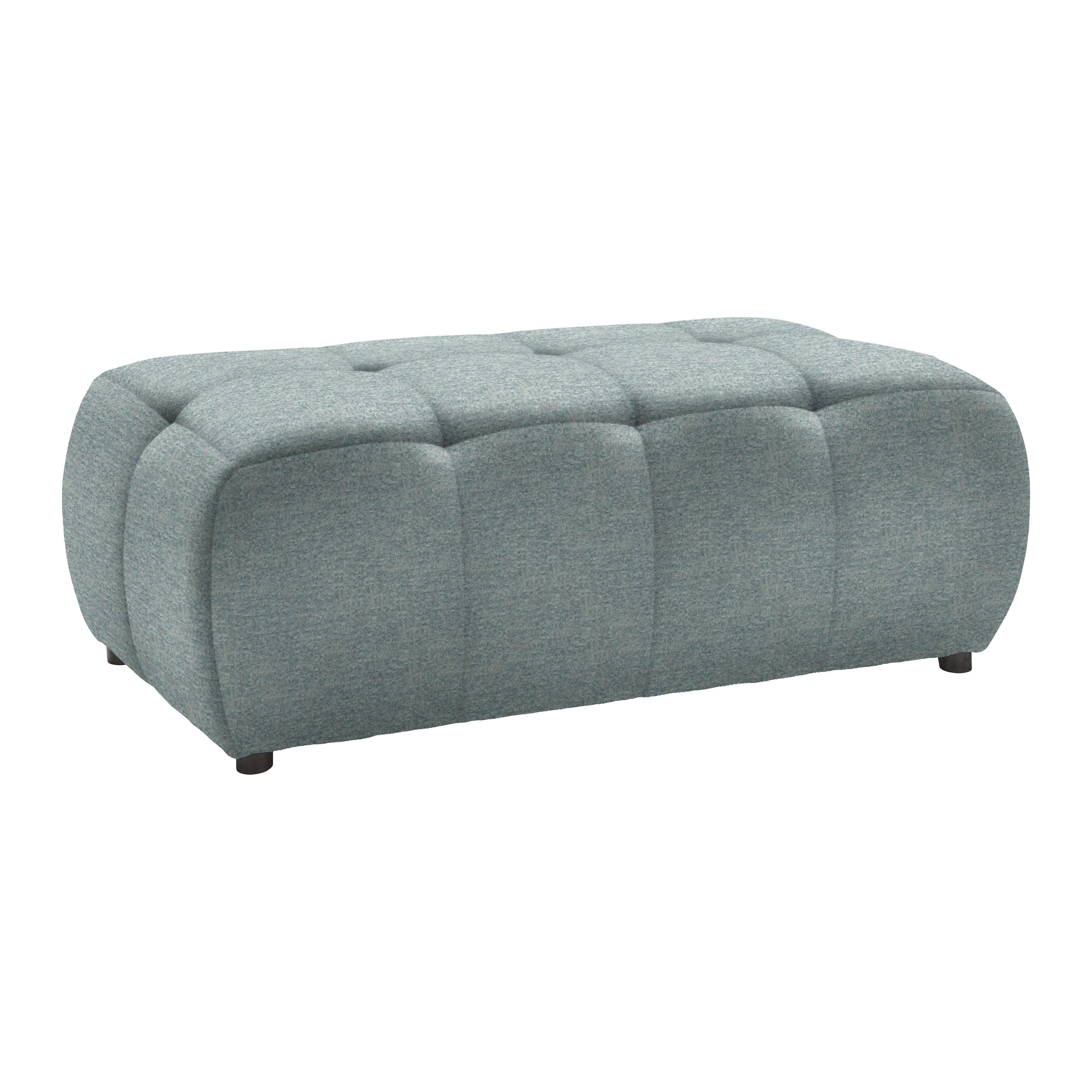 Taburet SOFI - albastru deschis, Modern, textil (128/48/70cm) - Premium Living