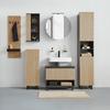 HÖGSKÅP VENEZIA -EXKLUSIV- - svart/ekfärgad, Lifestyle, trämaterial/glas (35/195/32cm) - Mömax