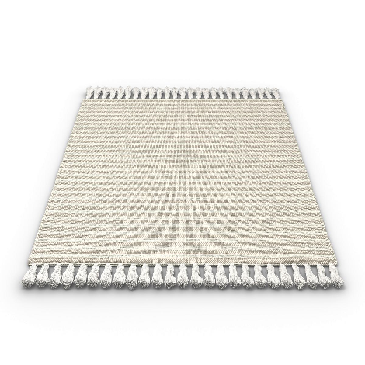 Decke Marion Beige ca. 130x170 cm - Grau, MODERN, Textil (130/170cm) - Bessagi Garden