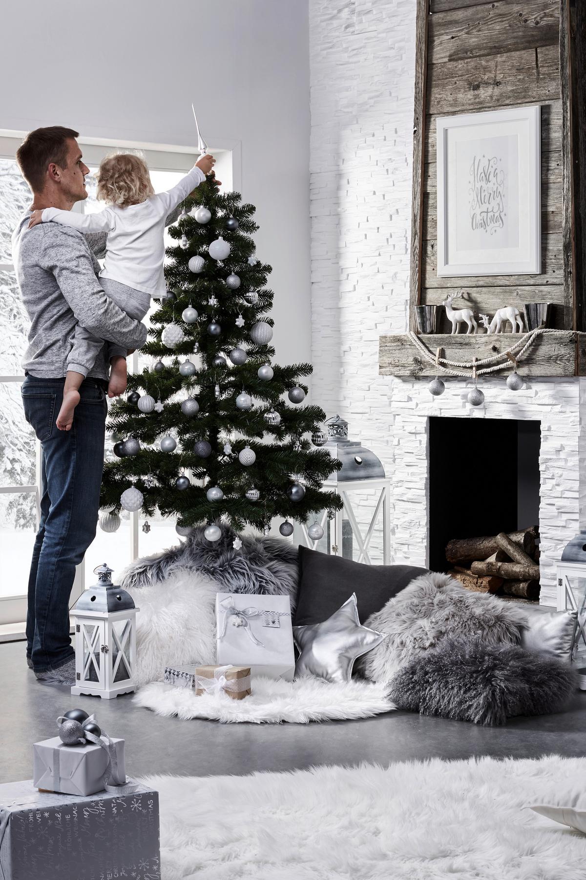Weihnachtsbaum Charlton aus Kunststoff - Grün, Kunststoff (91/155cm)