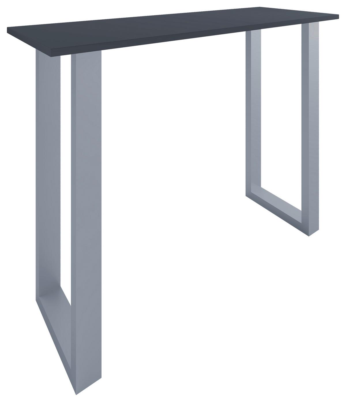 BARTISCH XONA B 140X50 - Anthrazit/Silberfarben, Konventionell, Holzwerkstoff/Metall (140/102/50cm)
