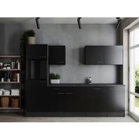 Kuhinjski Blok Brez Aparatov Oliver, 280cm - srebrne barve/črna, Design, kovina/leseni material (280cm) - Respekta