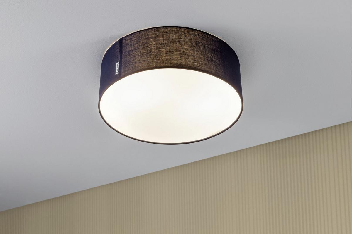 Deckenleuchte Mari in Dunkelbraun max. 20 Watt - Dunkelblau, Basics, Textil (38/13cm) - Paulmann