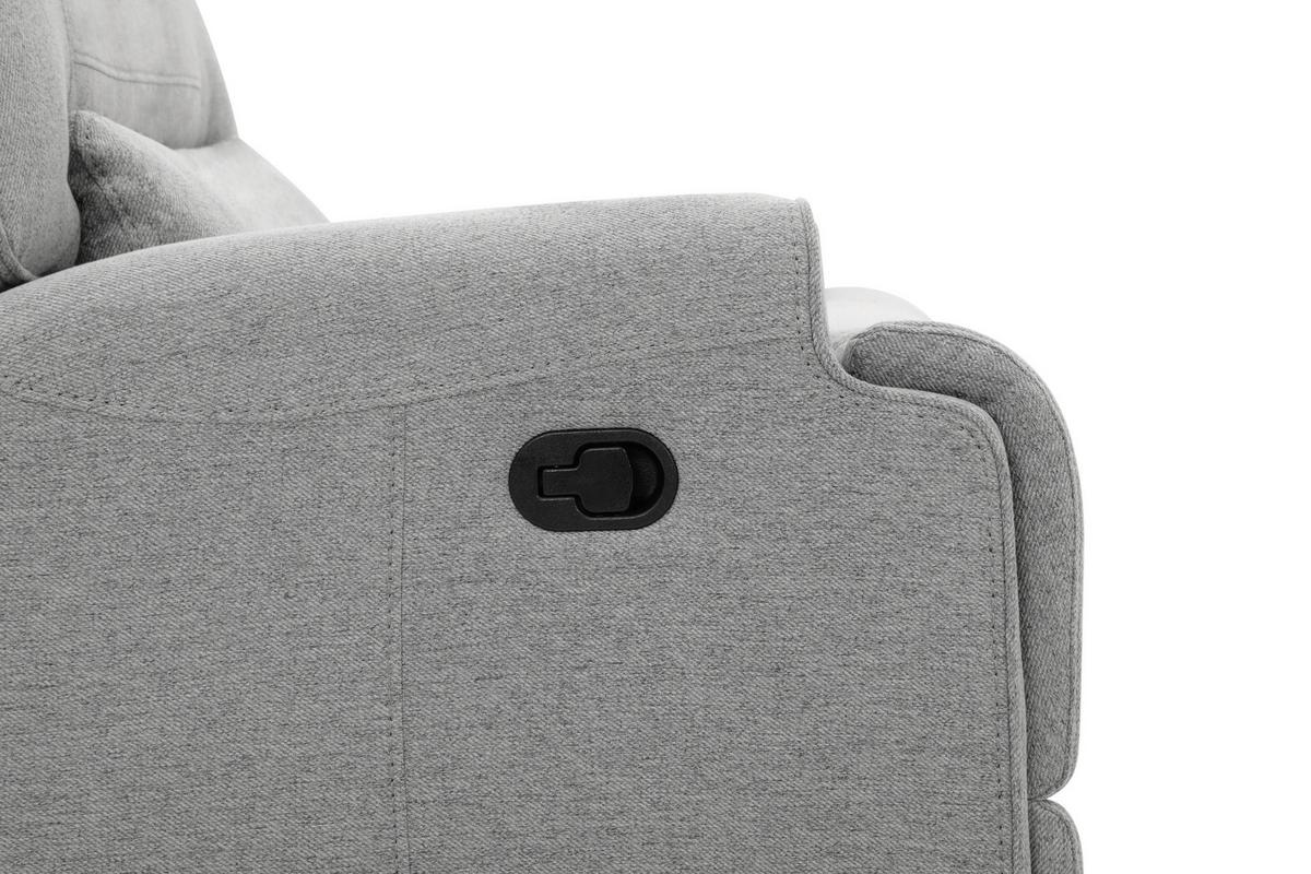 Počivalnik Texas, Svetlo Siva - črna/svetlo siva, Basics, kovina/umetna masa (122/106/102cm) - MID.YOU