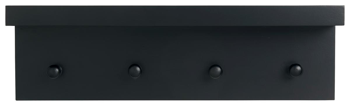 WIESZAK ŚCIENNY BENNY -SB- - czarny, Modern, materiał drewnopochodny (40/12/10cm) - Mömax