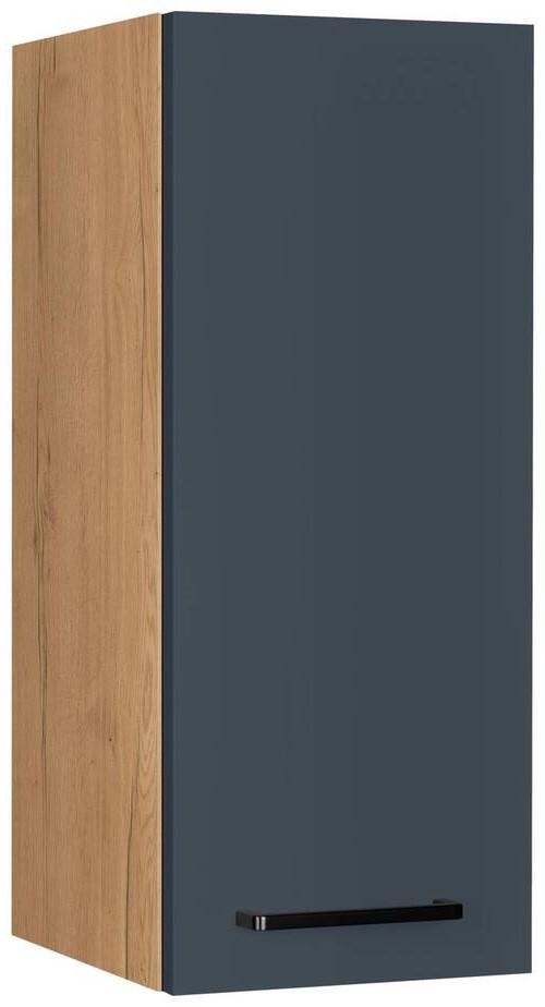 Küchenoberschrank Easytouch Blau - Blau/Eichefarben, MODERN, Holzwerkstoff/Metall (30/72/35cm) - Nobilia