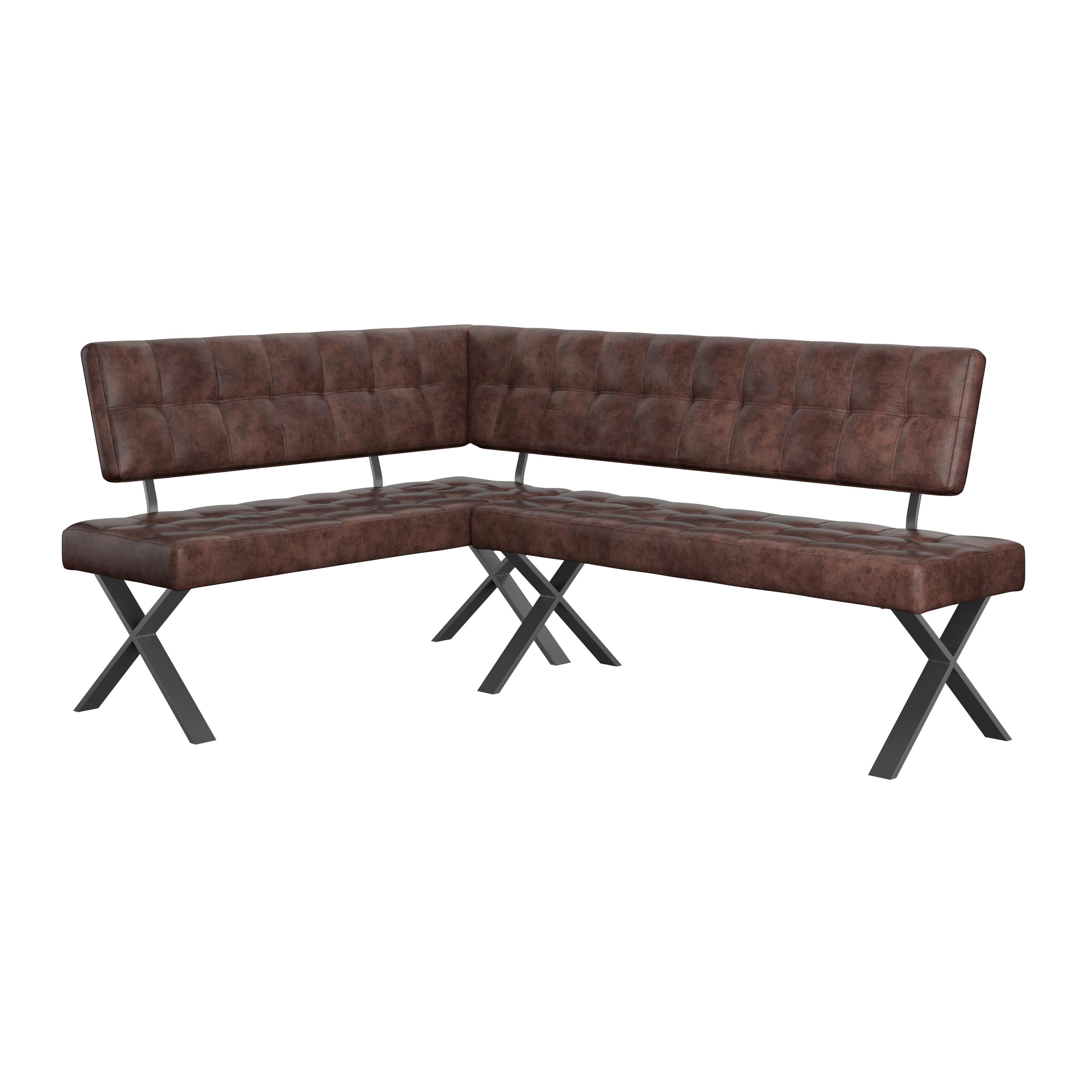 Kotna Klop Donna, Vintage Rjava, 150 X 200 Cm - rjava/antracit, Moderno, kovina/tekstil (150/200cm)