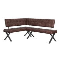 Kotna Klop Donna, Vintage Rjava, 150 X 200 Cm - rjava/antracit, Moderno, kovina/tekstil (150/200cm)