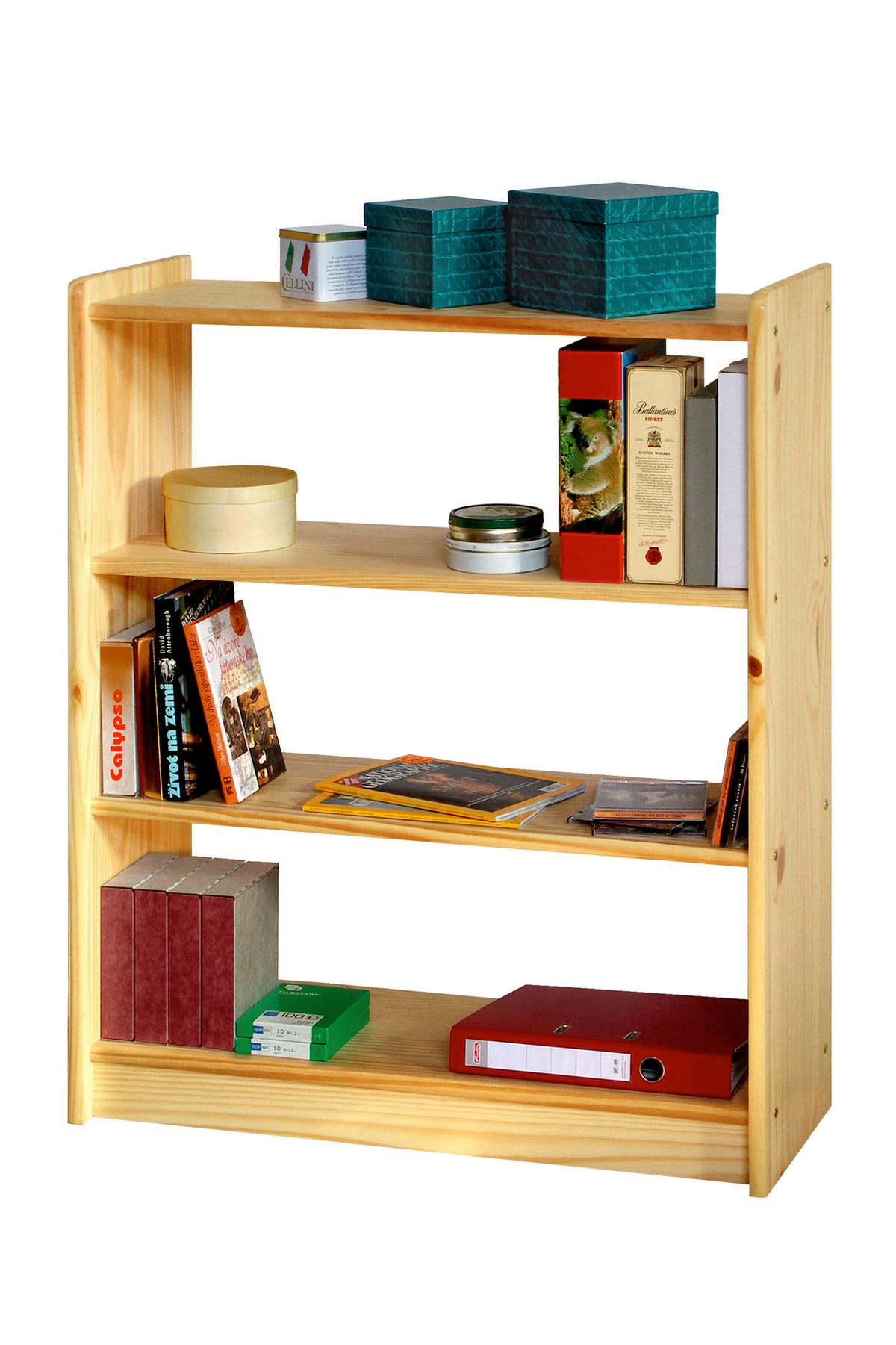 Standregal mit 2 Böden Naturfarben - Naturfarben, Natur, Holz (80/100/30cm) - Livetastic