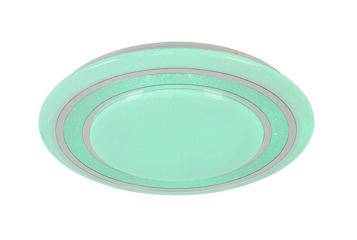 Led Mennyezeti Lámpa Giesbert - króm/fehér, Modern, műanyag/fém (55/8cm) - Premium Living
