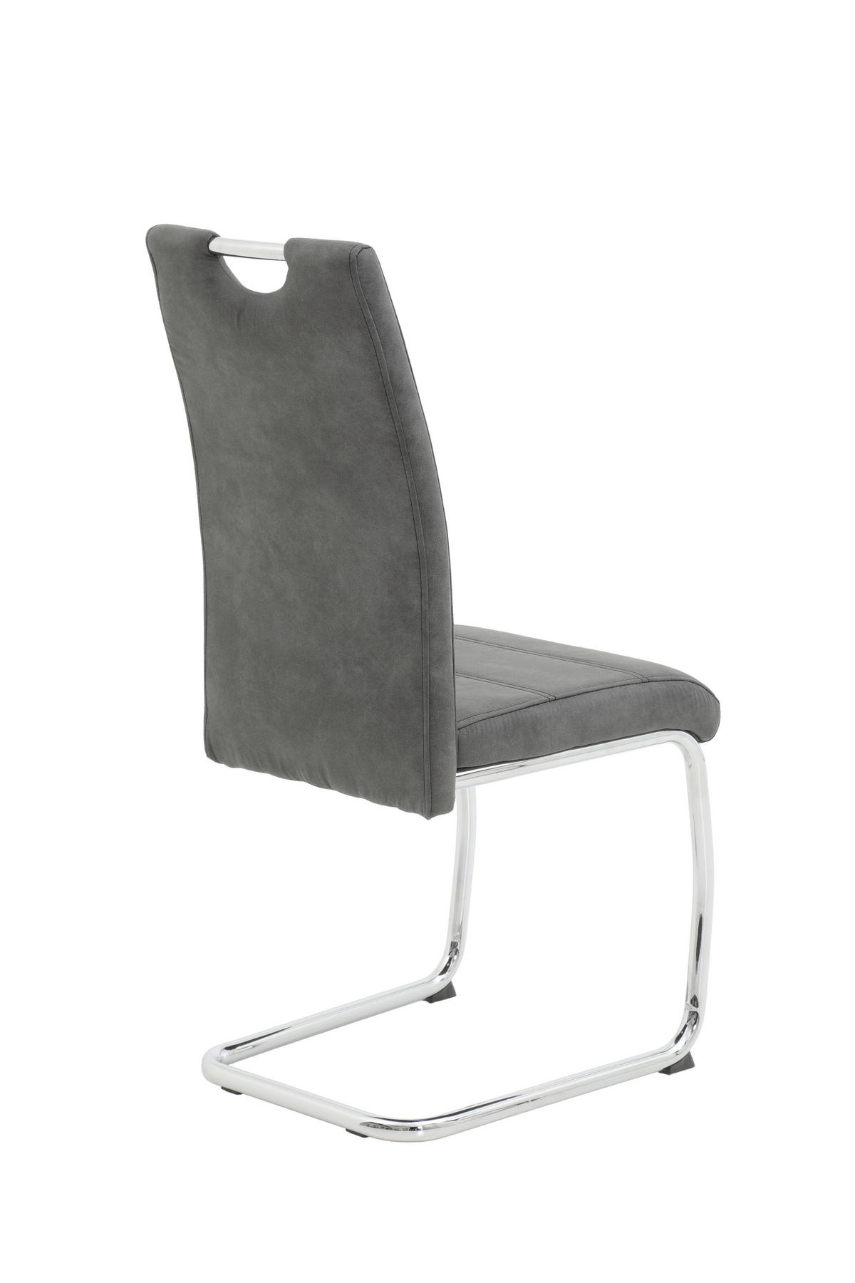 TISCHGRUPPE LIA II G - Eichefarben/Anthrazit, MODERN, Holz/Textil (160-320/76/90cm) - MID.YOU