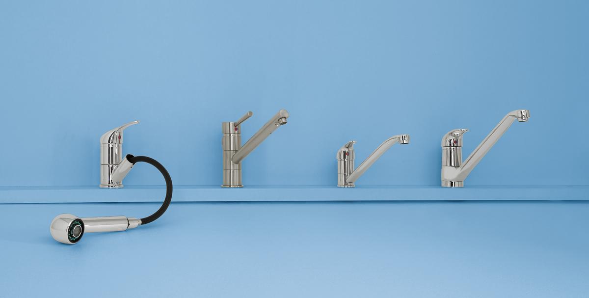BATERIE DE BUCĂTĂRIE ATHOS PLUS - culoare crom, plastic/metal (4,5/14,5/24,5cm)