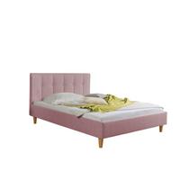Polsterbett Kenny Rosa ca. 140x200 cm - Rosa/Naturfarben, MODERN, Holz/Textil (140/200cm) - Livetastic