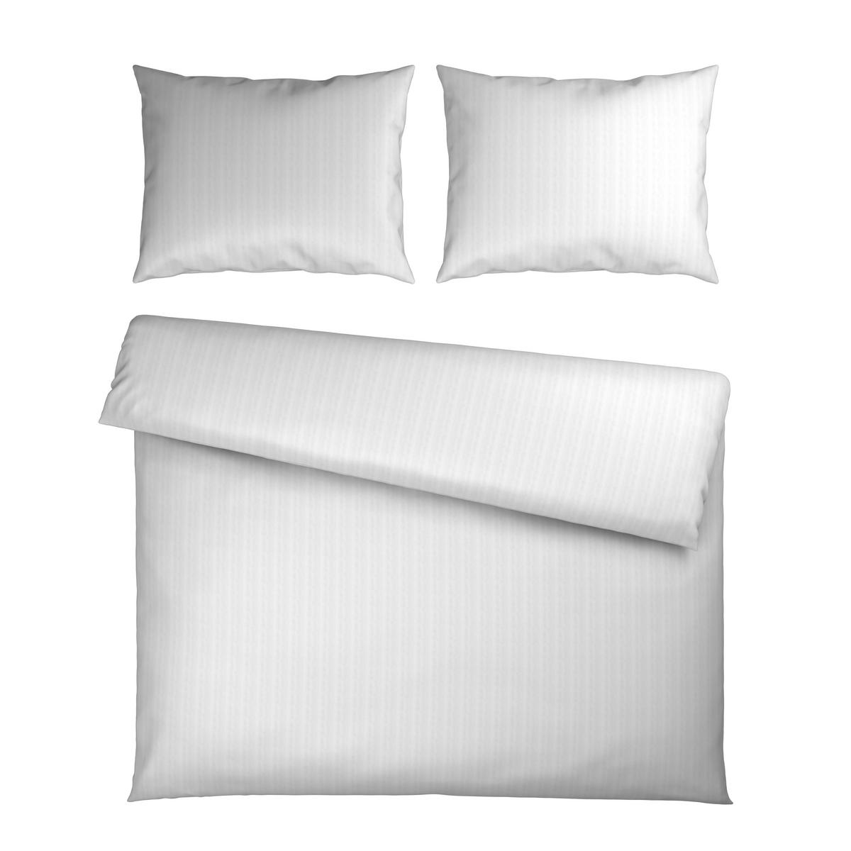 Posteljnina Dobby Raute Xxl - bela, tekstil (200/200cm) - Mömax