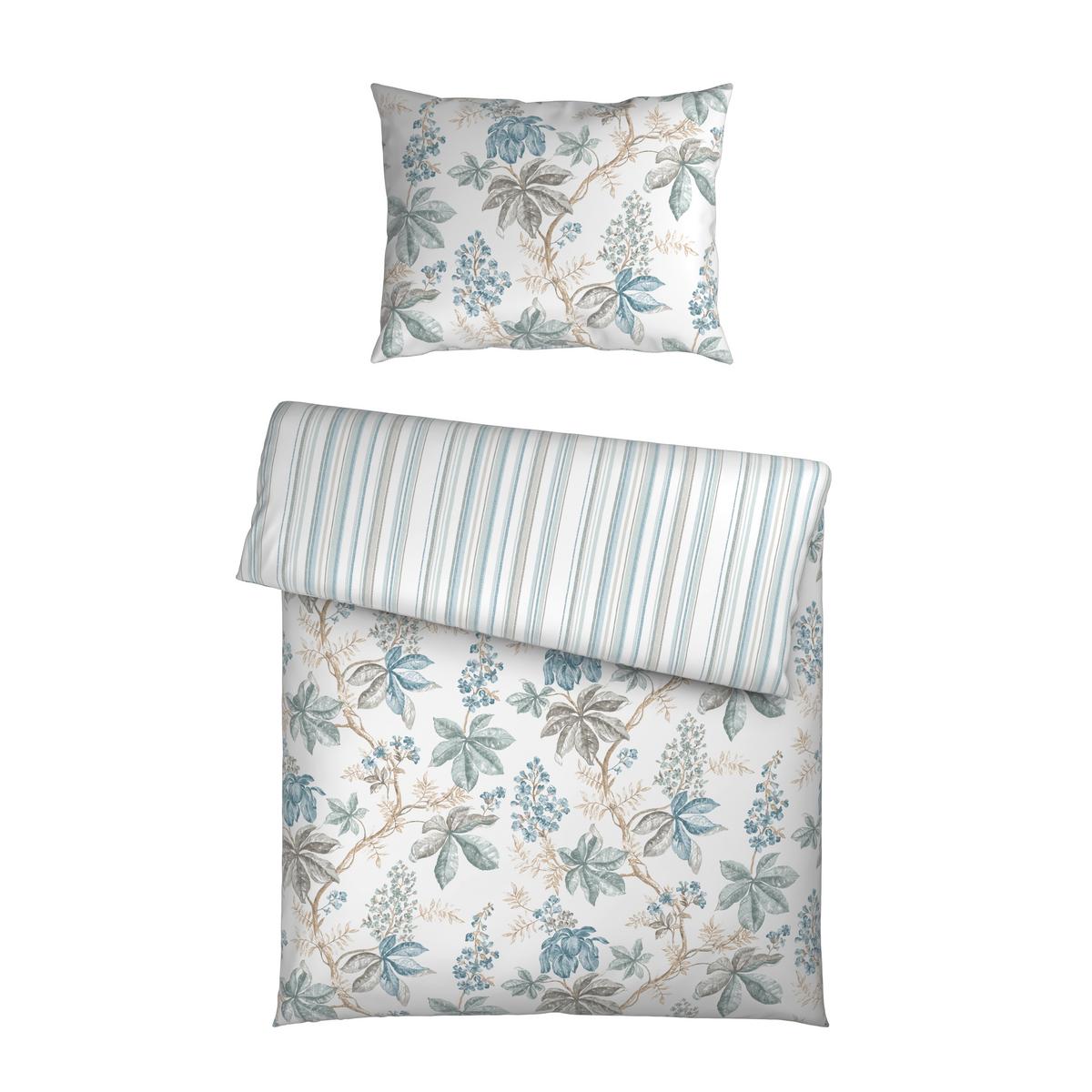 Ágyneműhuzat-garnitúra Franky - kék/fehér, Romantik / Landhaus, textil (140/200cm) - Mömax