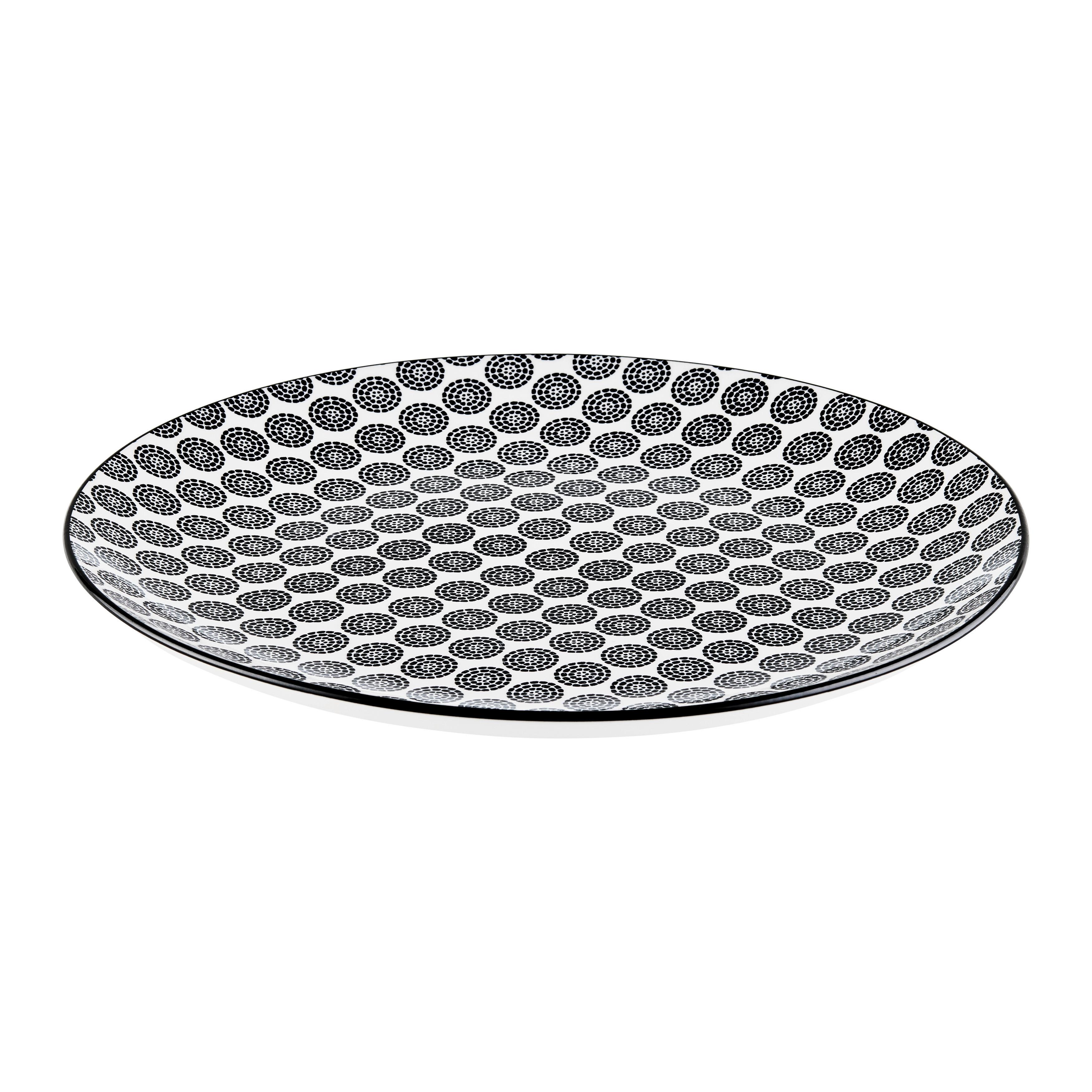 MATTALLRIK SHIVA - vit/svart, Lifestyle, keramik (27/2,cm) - Mömax