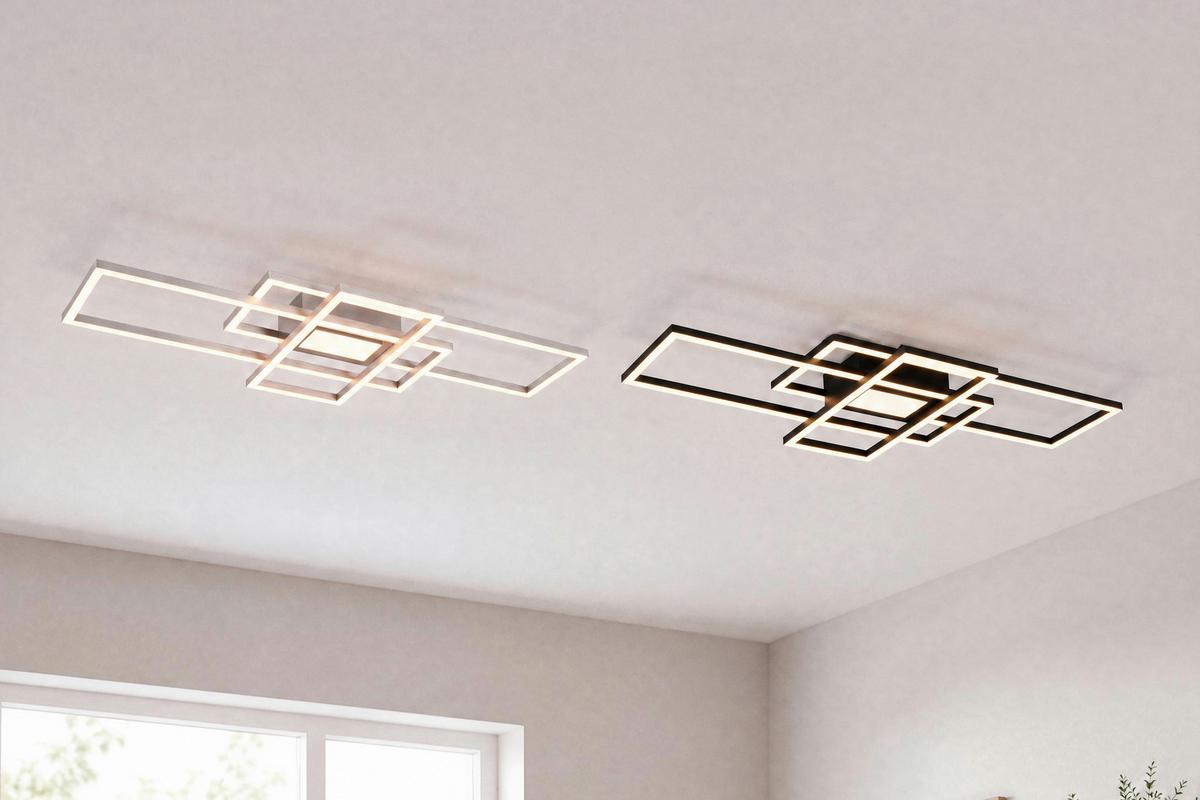 LAMPA SUFITOWA LED IRVINE SMALL - kolor niklowy, Design, tworzywo sztuczne/metal (70/30/6,2cm) - Novel