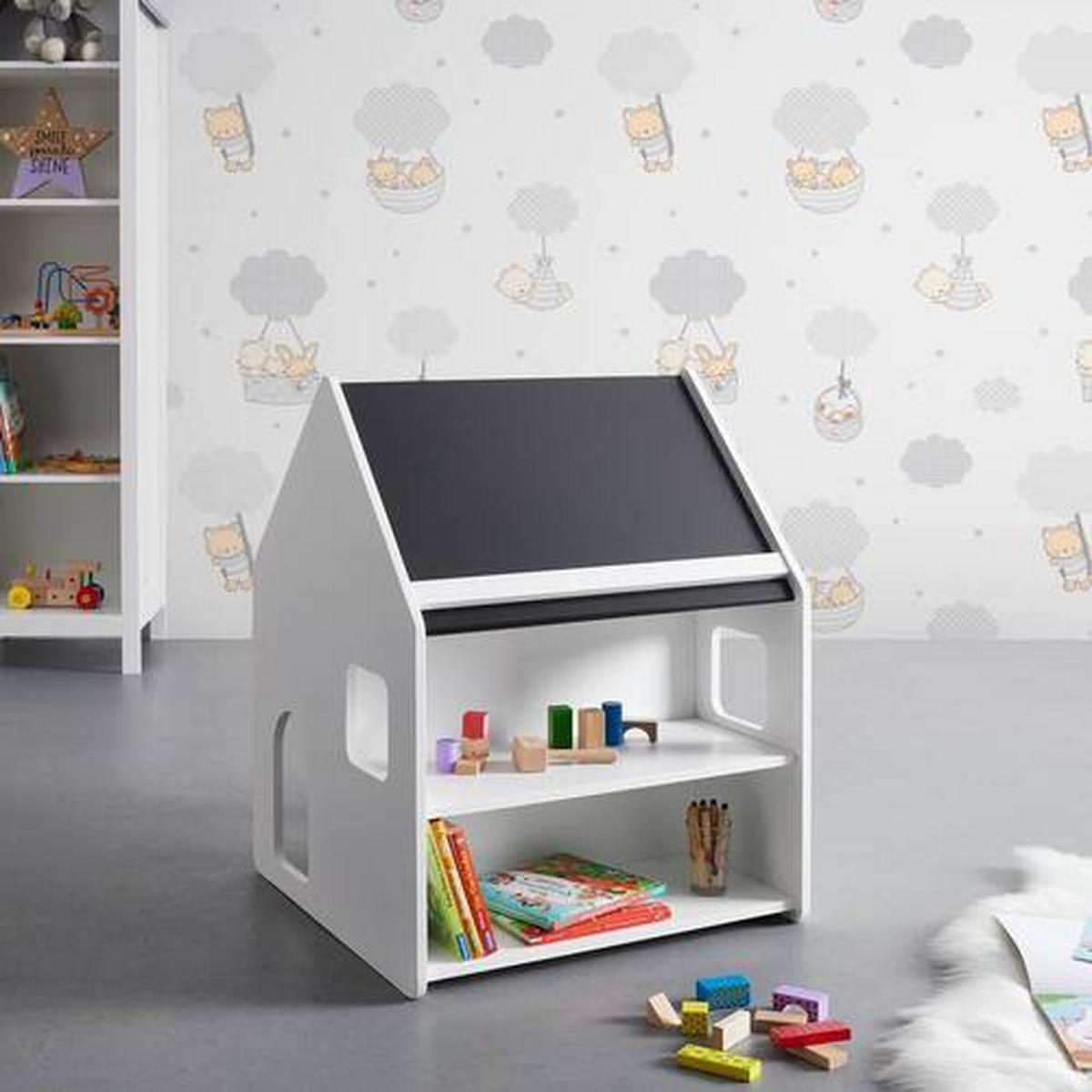 Spielhaus July Weiß MDF - Weiß, MODERN (60/80/60cm) - Bessagi Kids