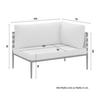 LOUNGEGRUPP ENJA - ljusgrå/grå, Modern, metall/textil (104/60/70cm) - Bessagi Garden