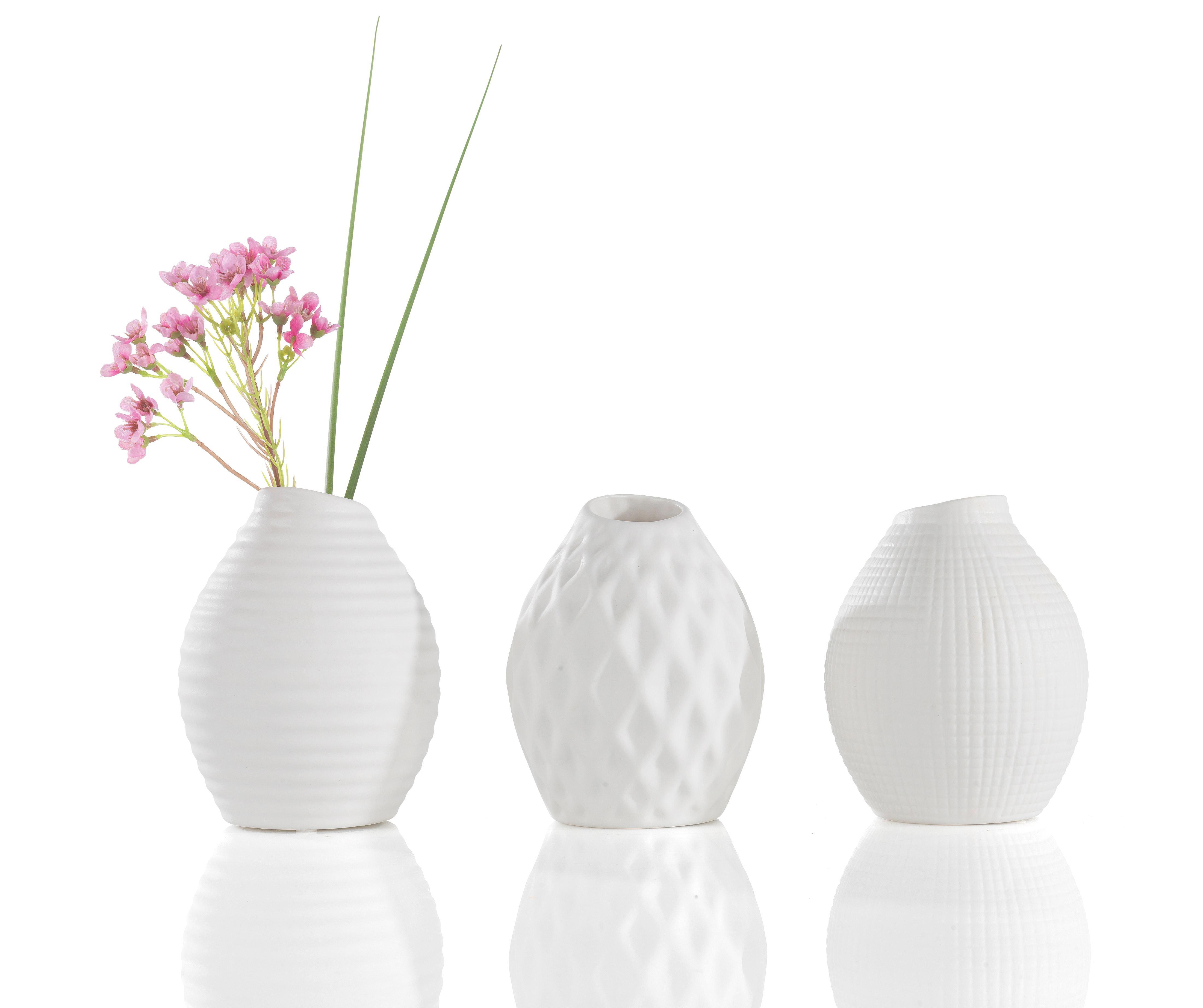 Vase Nova Weiß - Weiß, MODERN, Keramik (10/14cm)