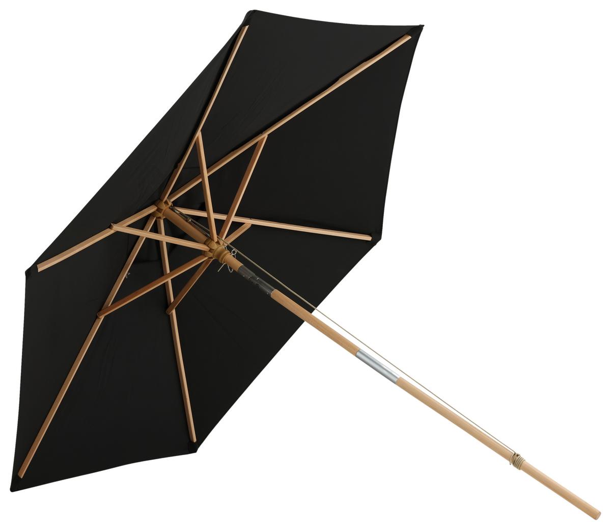 Sonnenschirm Corypho ca. 250x232 cm Schwarz - Schwarz, KONVENTIONELL (250/232cm) - Gardenson