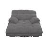 RELAXZETEL NATALIE - Donkergrijs/Zwart, Modern, Hout/Textiel (98/94/106cm) - Bessagi Home