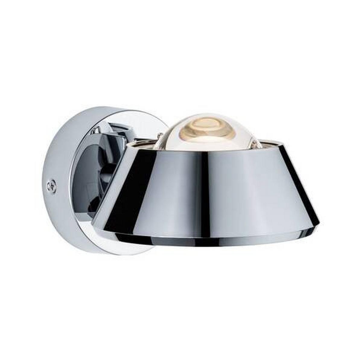 Wandleuchte Sabik in Chromfarben max. 9 Watt - Chromfarben, Basics, Kunststoff (8cm) - Paulmann