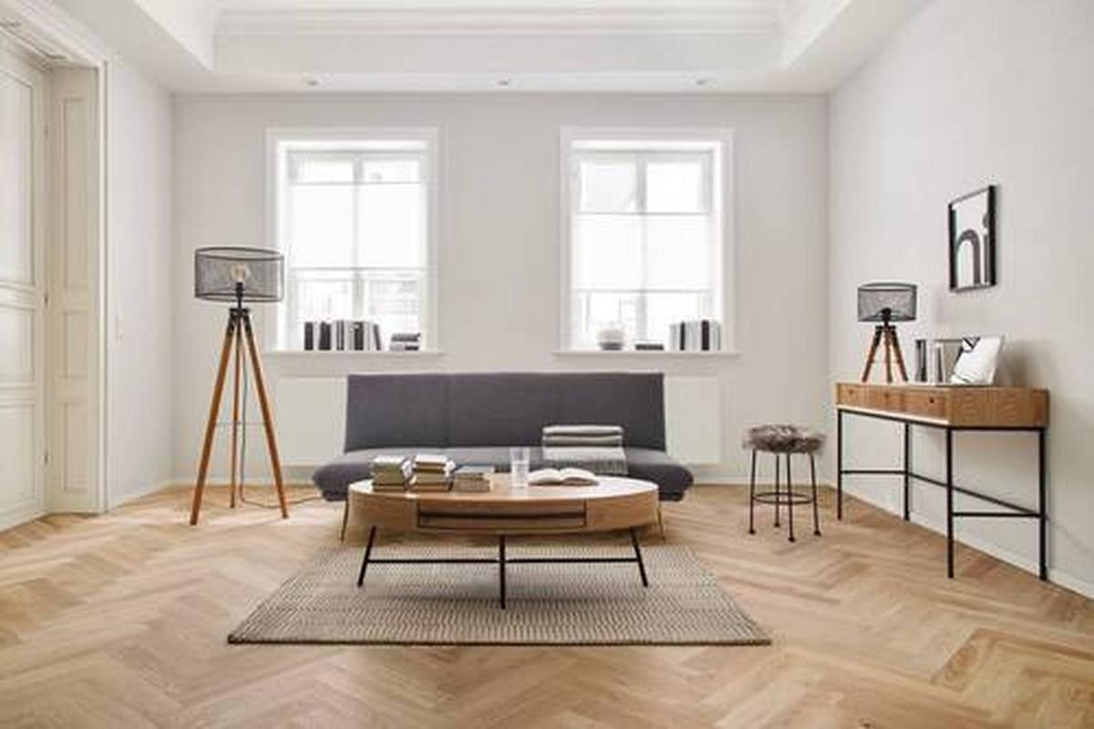 Konsolentisch Holz "Milano", ca. 120x40 cm, Esche - Eschefarben, MODERN, Holz/Metall (120/40/77cm) - Bessagi Home