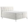 Boxspringbett Emily Creme ca. 180x200cm - Creme/Alufarben, Konventionell, Holzwerkstoff/Textil (180/200cm) - Premium Living