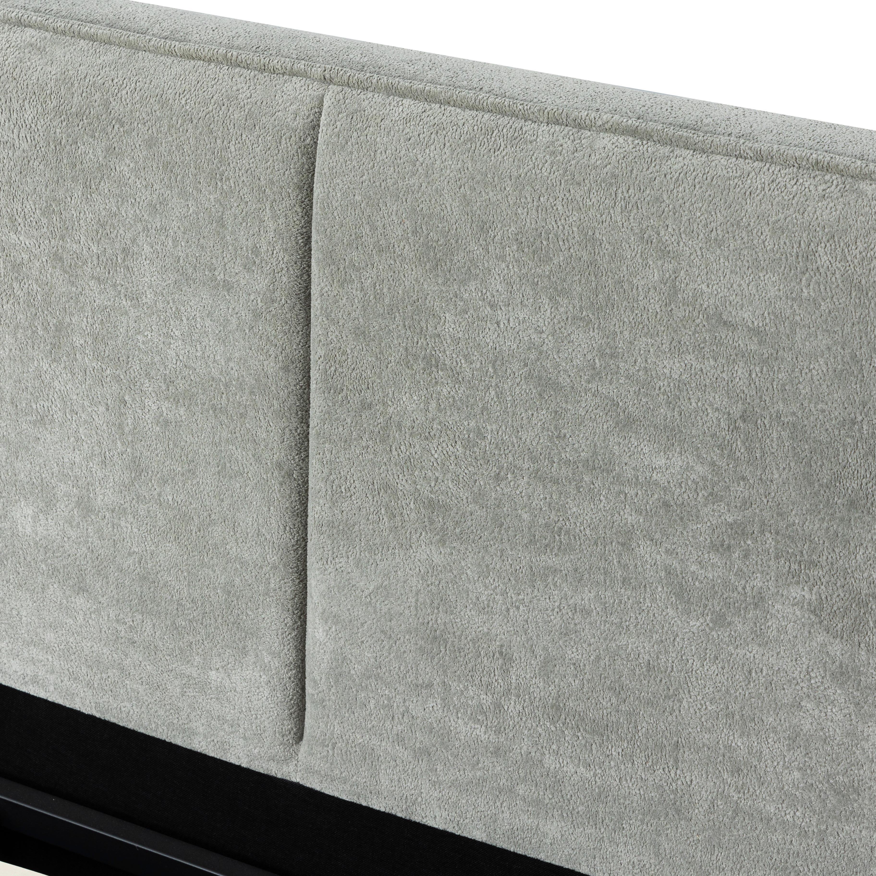 STOPPAD SÄNG SERENA - svart/grå, Modern, metall/trämaterial (180/200cm) - Bessagi Home