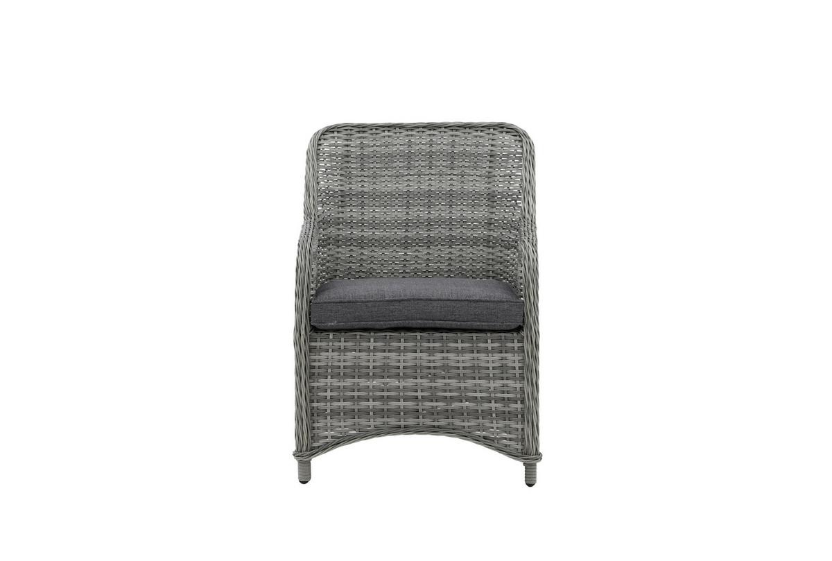 Gartenstuhl-Set Vikelund 2er-Set Grau - Grau, KONVENTIONELL, Textil/Metall (65/92/75cm) - Gardenson