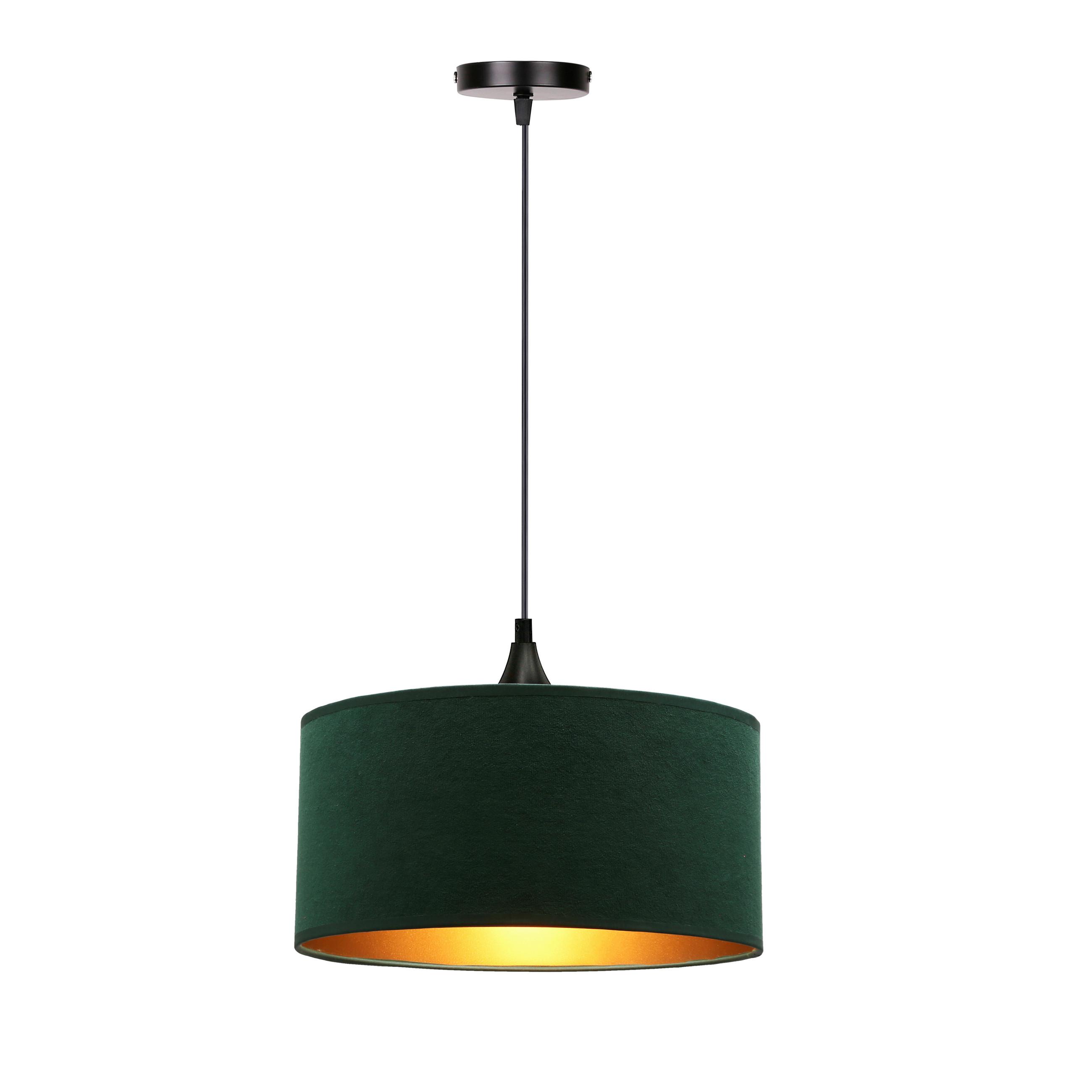 Viseća Svjetiljka Maloto - tamno zelena/zlatne boje, Konvencionalno, metal/plastika (30/30/115cm)