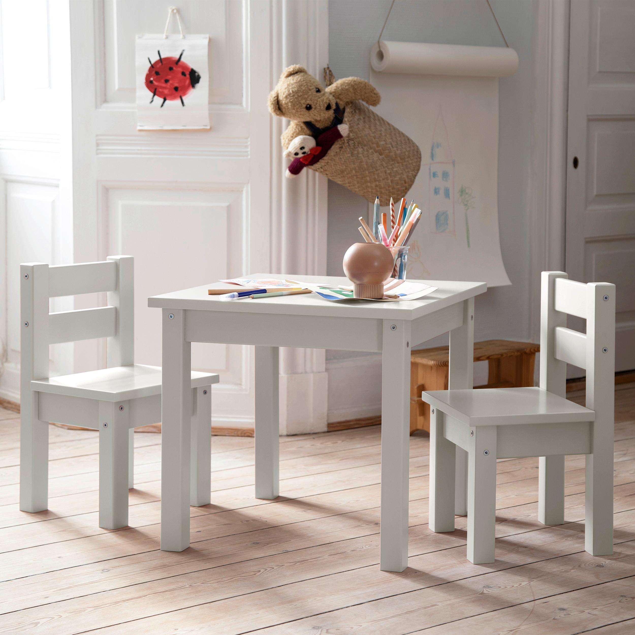 Kindersitzgruppe MADS Grau Kiefer teilmassiv - Hellgrau/Grau, MODERN, Holz - MID.YOU