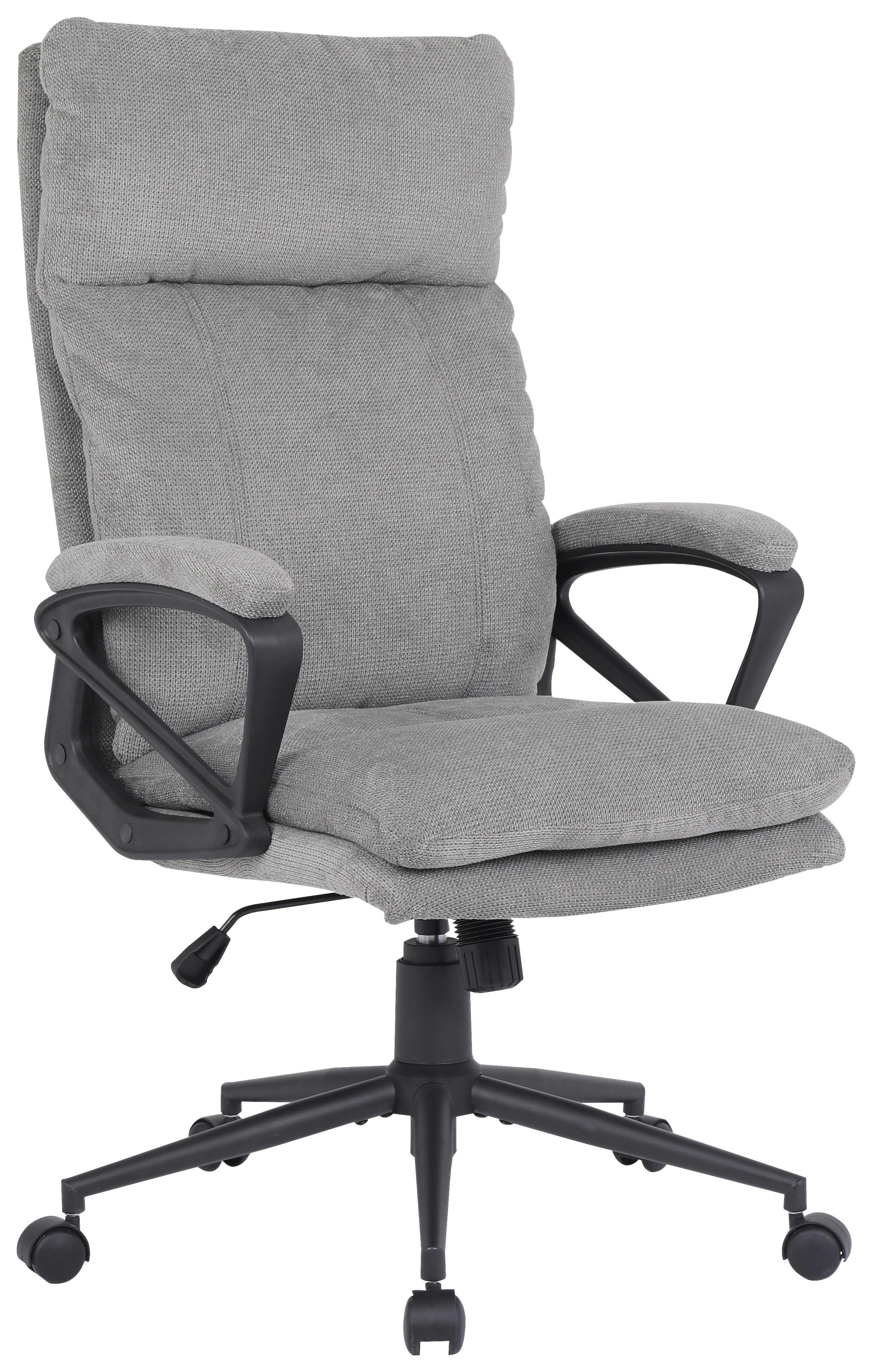 Scaun directorial ANNA 2 - negru/gri, Modern, plastic/lemn (63/122/68cm) - Modern Living